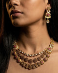 Ruby & Diamond Layered Necklace Set